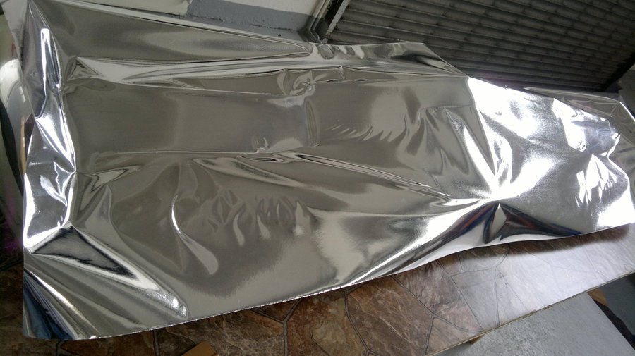 Chromstoßstange mit Chromfolie